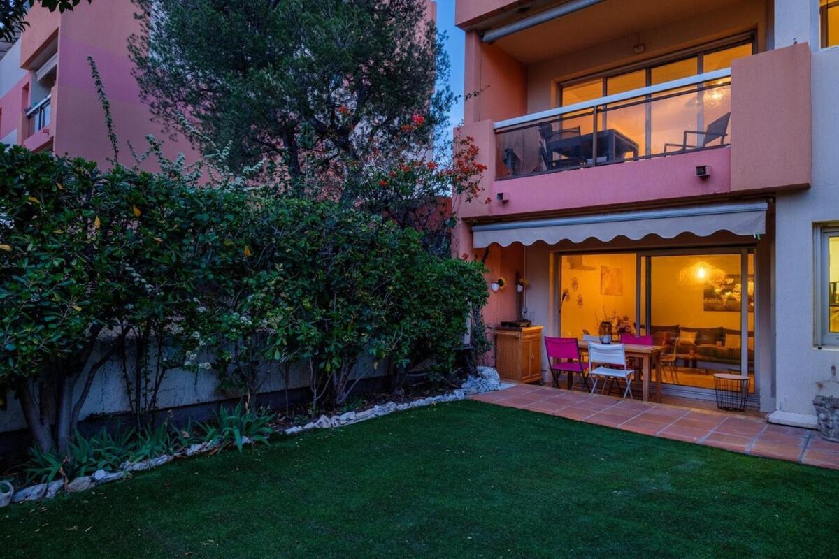 Ferienwohnung Le Riviera ~ Jardin ~ Parking ~ Climatisation Cagnes-sur-Mer Exterior foto