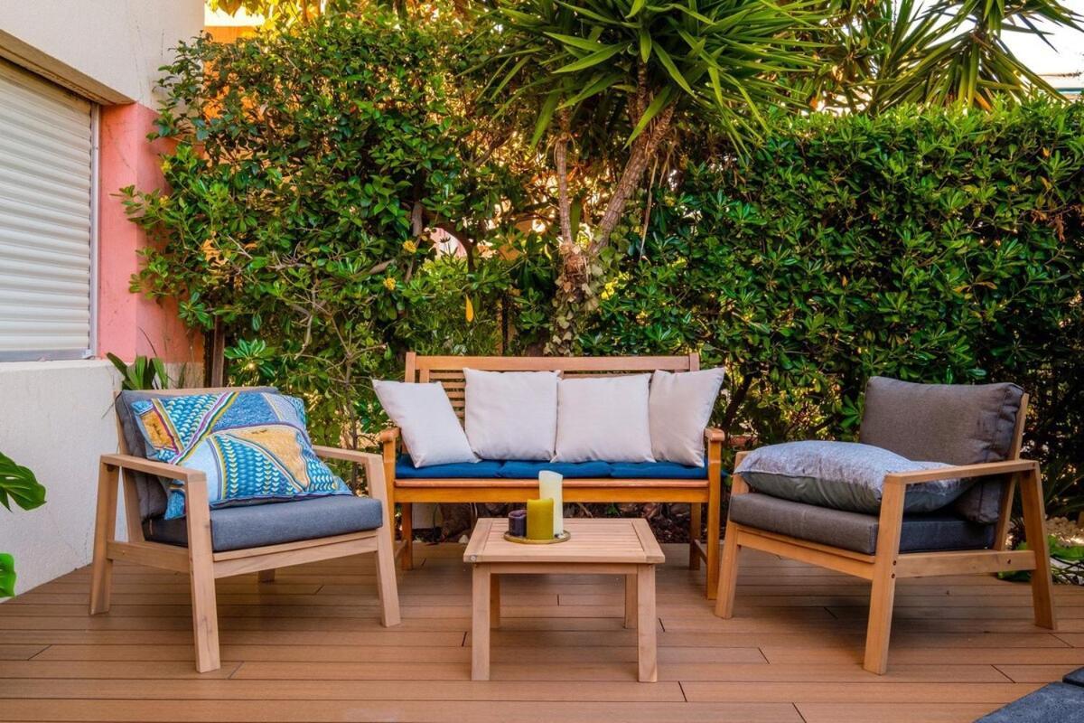 Ferienwohnung Le Riviera ~ Jardin ~ Parking ~ Climatisation Cagnes-sur-Mer Exterior foto
